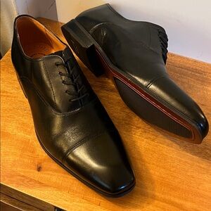 Florsheim Leather Oxford Dress Shoes – Black Cap Toe, Men’s 14D (New)